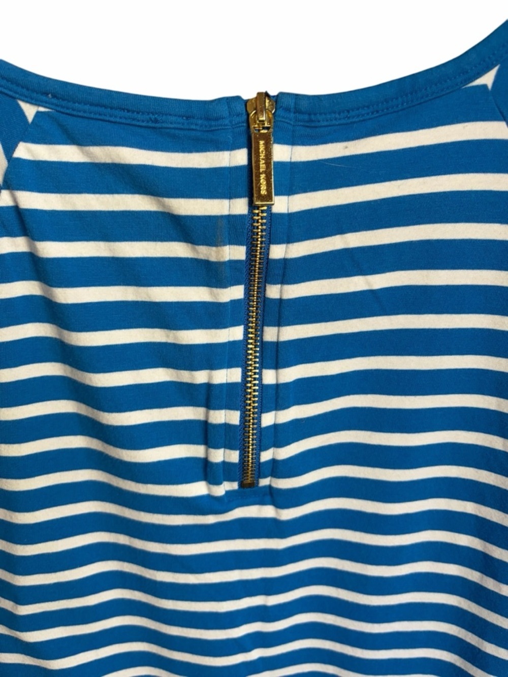 Michael Kors Blue and White Striped Dress Sz M - Picture 2 of 5